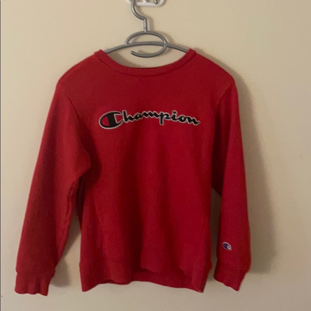 Champion red long sleeve tee
